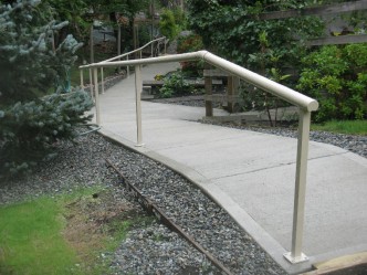 hand railing, side walk, stairs, decks, parks,