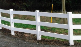 vinyl fencing, 3 rail